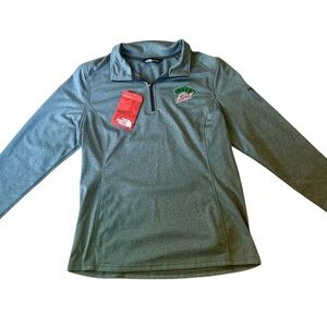 New Rare North Face Women’s L Hard Mtn Dew Performance Tech Long Sleeve 1/4 Zip